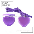 CC36055 Cute heart shape lip balm container packing with cord for kids